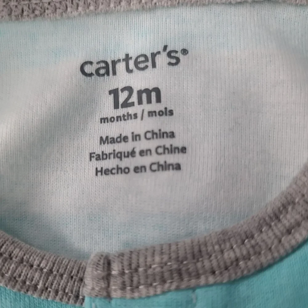 NWT Carters 12 month Striped Octopus Romper Snaps